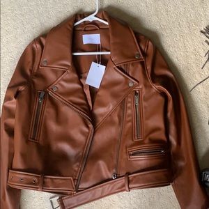 NWT Oak and Fort Leather Jacket